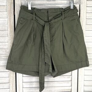 A NEW DAY Paperbag Waist Casual Shorts Olive Green-Small